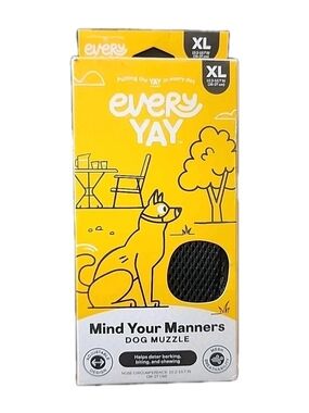 MIND YOUR MANNERS Dog Muzzle Anti Bark & Bite Adjustable And Comfy XL